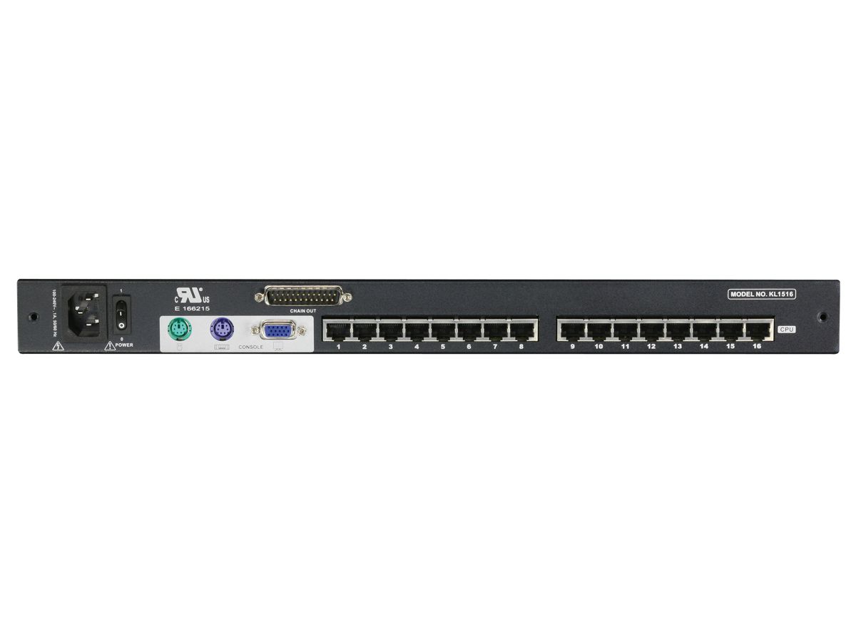 ATEN KL1508AM KVM-Switch, 43cm TFT, VGA, PS/2-USB über Kat 5, 8 Port, D