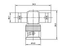TELEGÄRTNER Raccord BNC en T 75 Ohm femelle / mâle / femelle