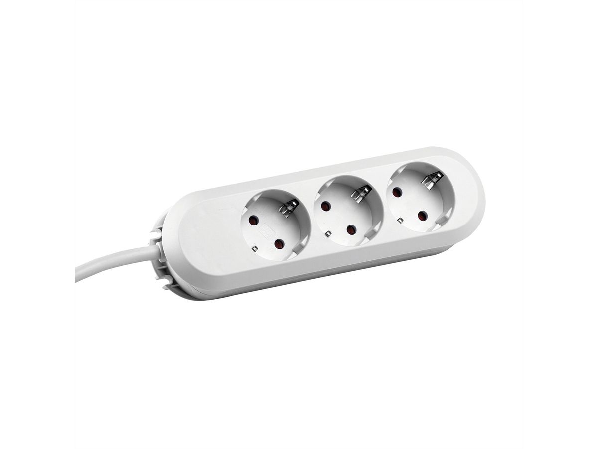BACHMANN SMART Steckdosenleiste 3x Schutzkontakt, weiß, 3 m