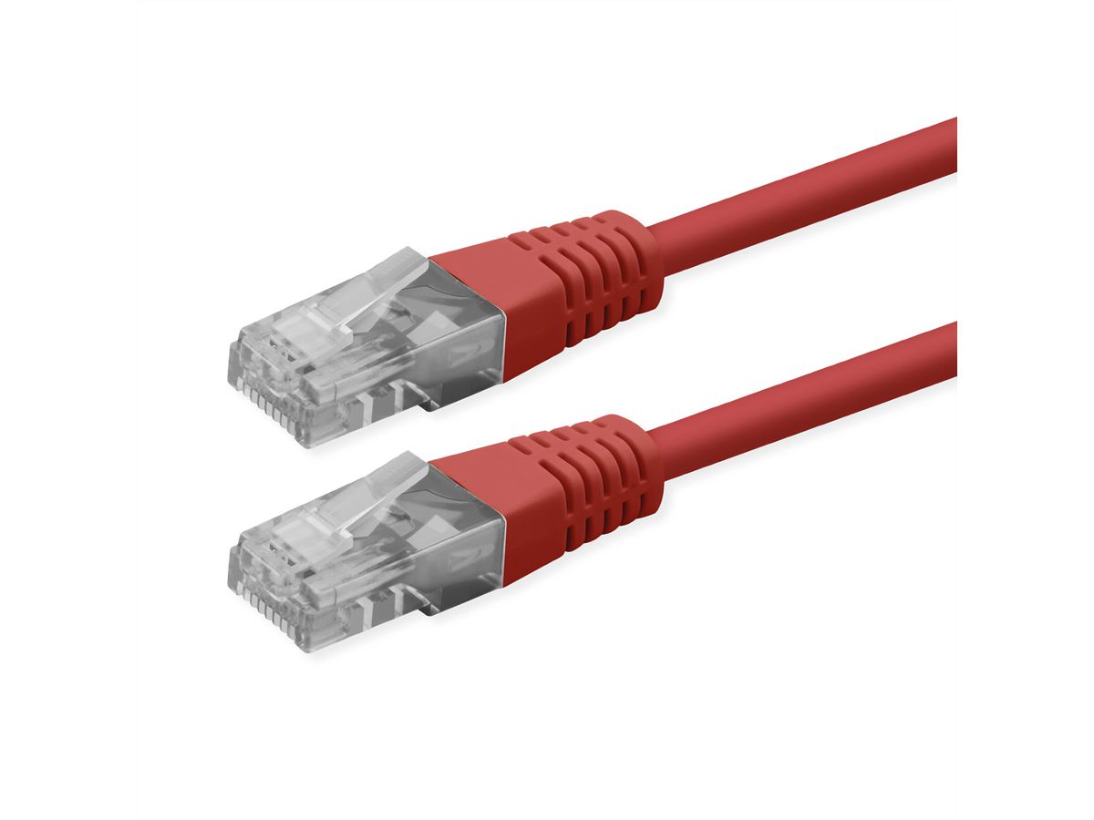 ROLINE Cordon Cat.6 (Classe E), UTP, PoE, rouge, 5 m