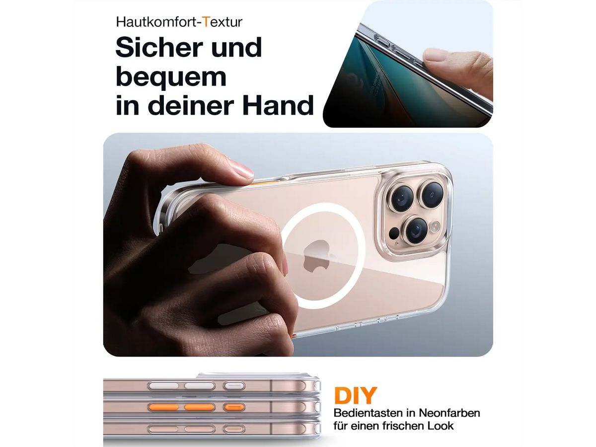 Torras Diamond Schutzhülle, iPhone 16, MagSafe, transparent