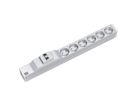 BACHMANN Bâti de prises 19" 6x contact de protection 1x disjoncteur de protection, 2 m