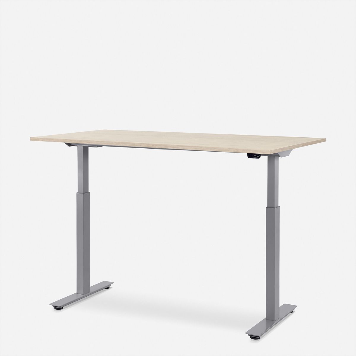 WRK21 Schreibtisch Smart 100 x 60 cm, Höhenverstellbar, Mandal Ahorn / Grau