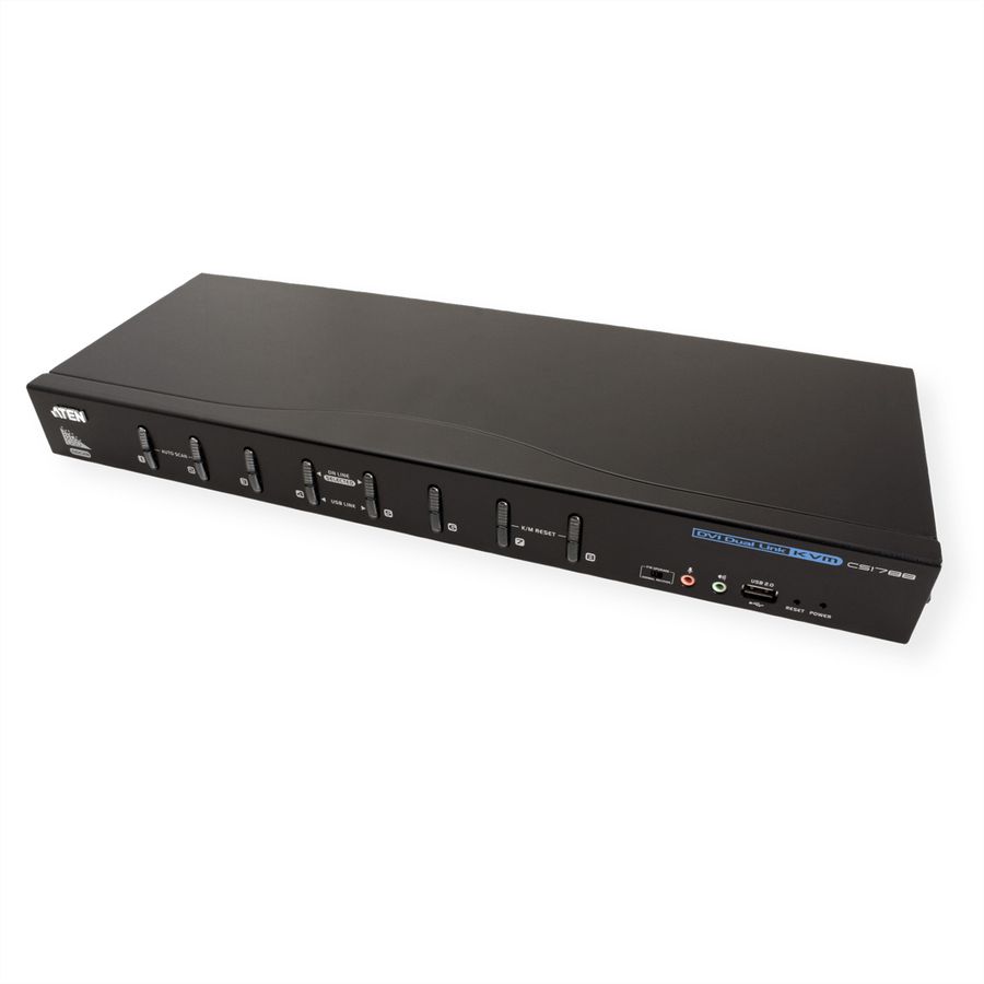 ATEN CS1788 KVM Switch Dual-Link DVI, USB, Audio, 8 Ports