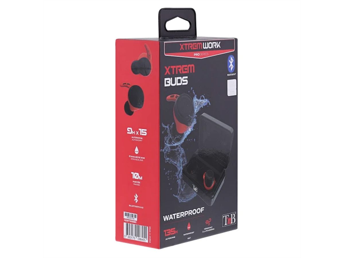 T'nB Xtremework In-Ear Kopfhörer, IPX5, BT5.0, 9h playtime, 135h Batteriecase