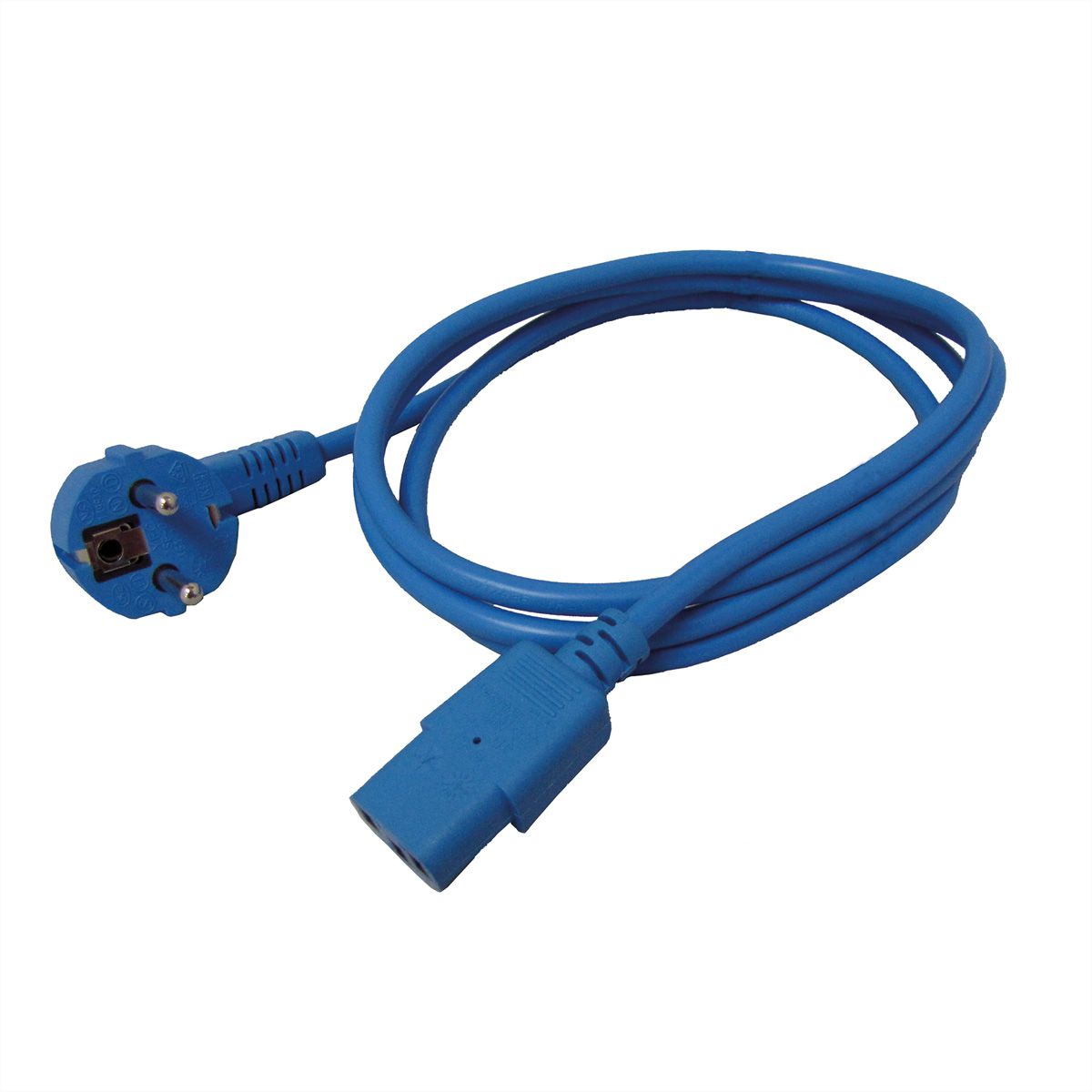 ROLINE Câble d'alimentation IEC droit, bleu, 1,8 m