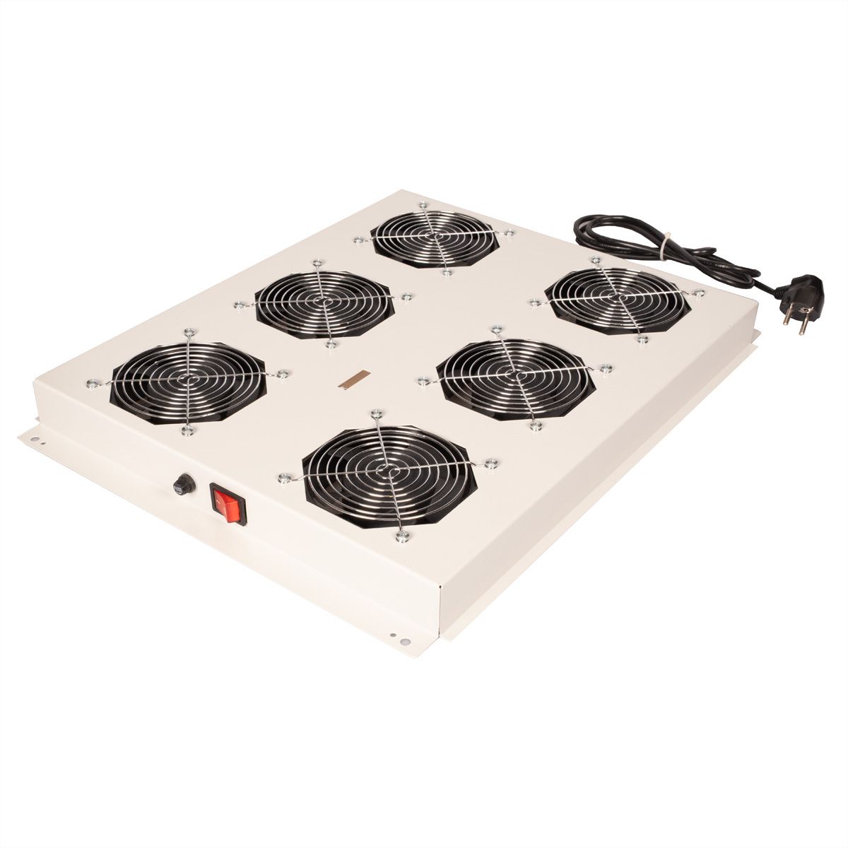 ROLINE 19-Zoll Dachlüftereinheit 6 Lüfter, ON/OFF für Serverschrank der PRO Serie grau