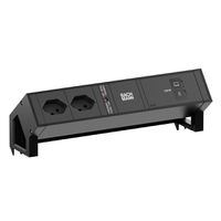 BACHMANN DESK2 2xCH 90° 1xUSB C/C 100W, L=0,2m RAL9005