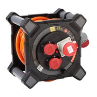Boîtier de câbles en plastique CEE 5P 16A 2xT25 , EPR-PUR H07BQ-F 5G2.5mm2 1xCEE16/5 IK08 , orange