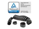 ROLINE E-Auto Ladekabel Typ2, 3-phasig, 480VAC (3P+N+E), 16 A, 11 kW, Spiralkabel (max. 3m)