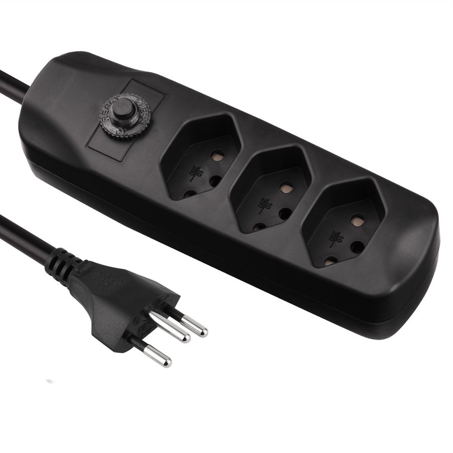 BLANK Multiprise, 3xT13, sans interrupteur, noir