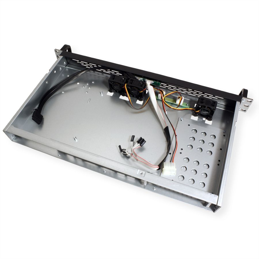 19" Servergehäuse 1U-K-125L, 1HE, schwarz