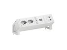 BACHMANN DESK2 white 2xCH 90°, 1xUSB C/C 45W L=0,2m RAL9010