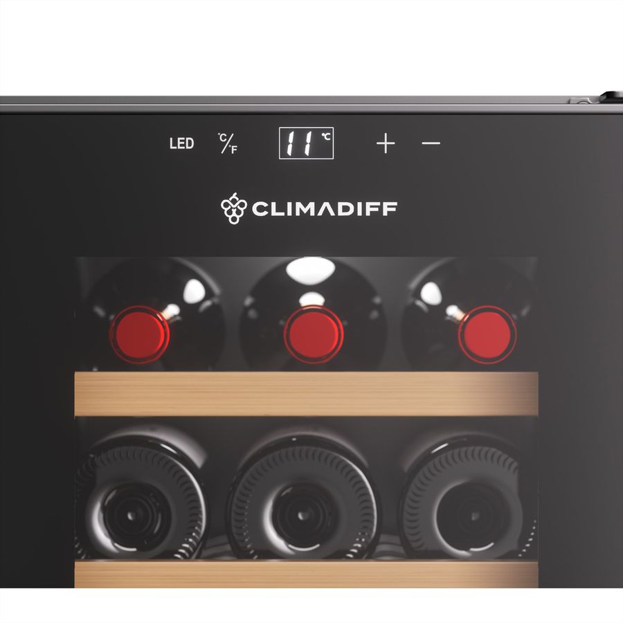 Climadiff Weinkühlschrank CUVEE18, Freistehend, 1 Zone, 18 Flaschen