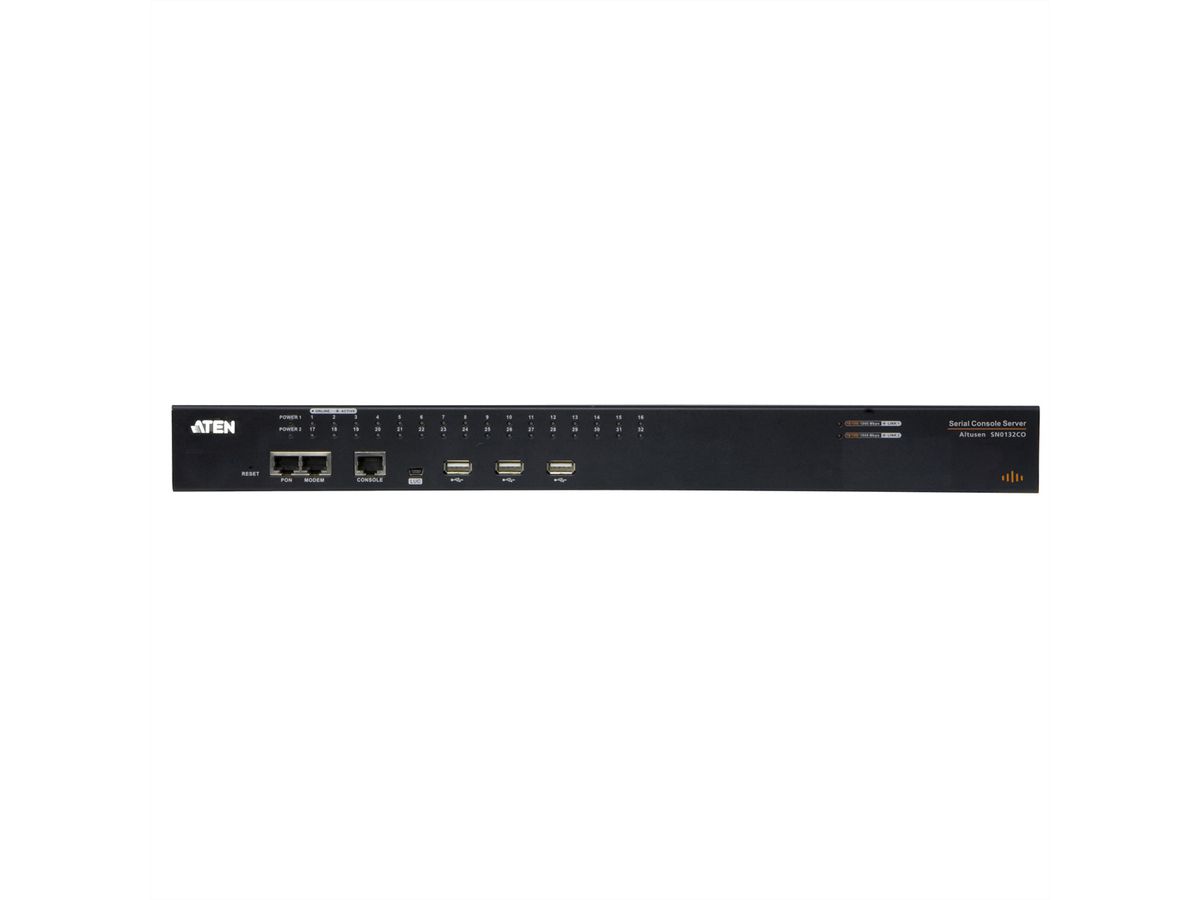 ATEN SN0132O Serveur console série à 32 ports avec double alimentation/réseau local