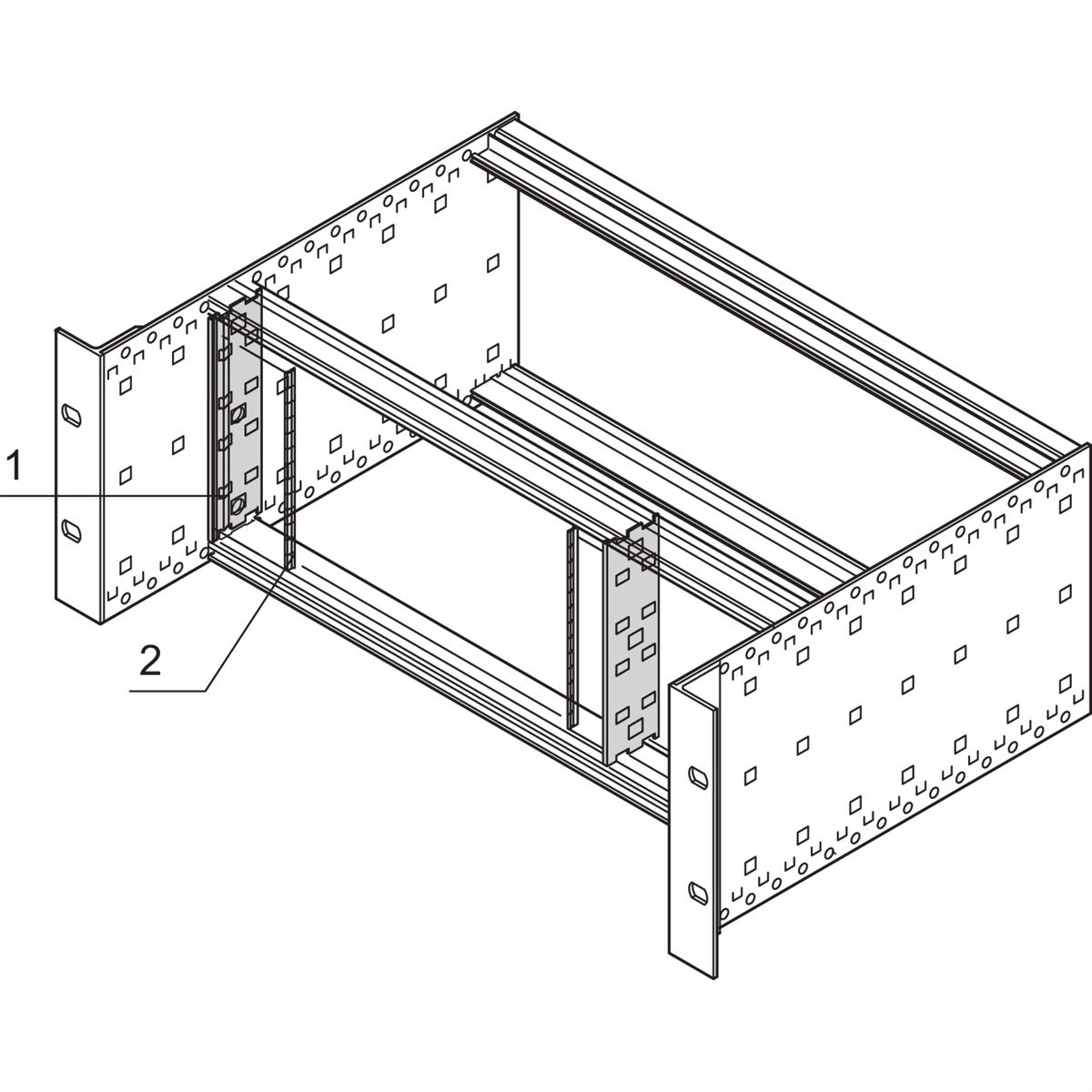SCHROFF EMC-Schirmung zwischen Frontplatte und Seitenwand (vertiefter Einbau), für Edelstahldichtung