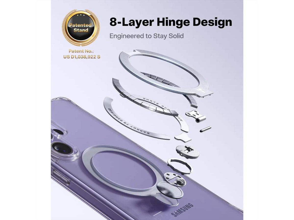 Torras Ostand 360° Spin Schutzhülle, Galaxy S26 Ultra, transparent, transparent