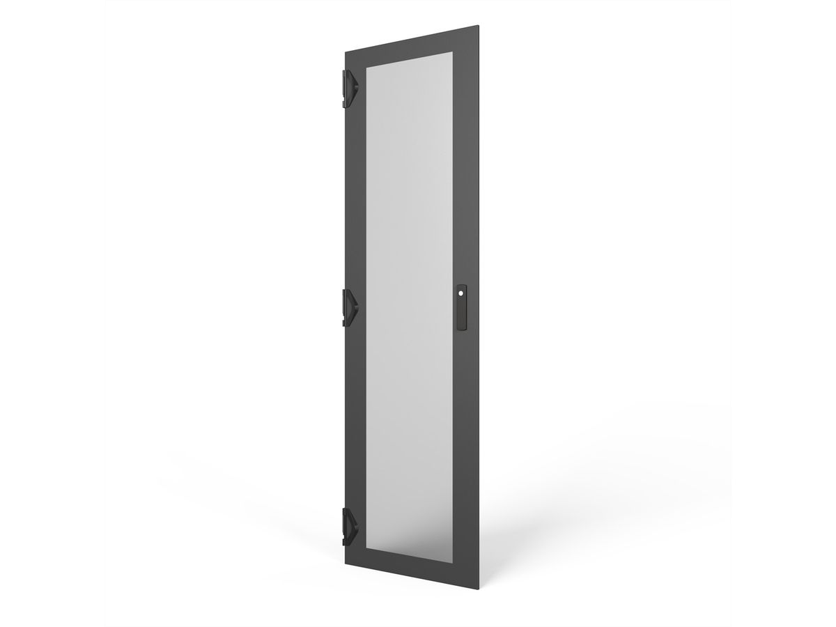 SCHROFF Porte 1600H 800L verre IP20 fermeture 1 point RAL7021