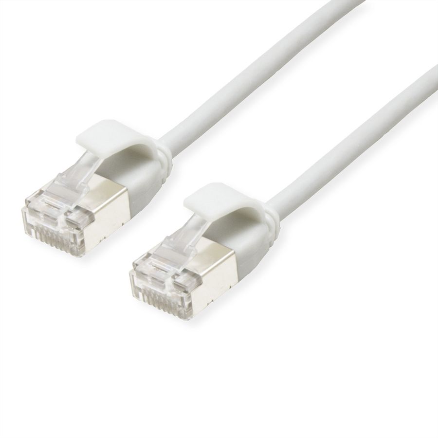 ROLINE U/FTP DataCenter Patchkabel Cat.6A (Class EA), LSOH, slim, weiß, 3 m