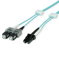 EasyLan Câble FO duplex 50/125µm OM3, LC/SC, turquoise, 3 m