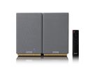 Lenco Aktiv Lautsprecher, 2x40W, Wood,, BT, opt.In, USB, AUX, SUB-Out, IR-FB.