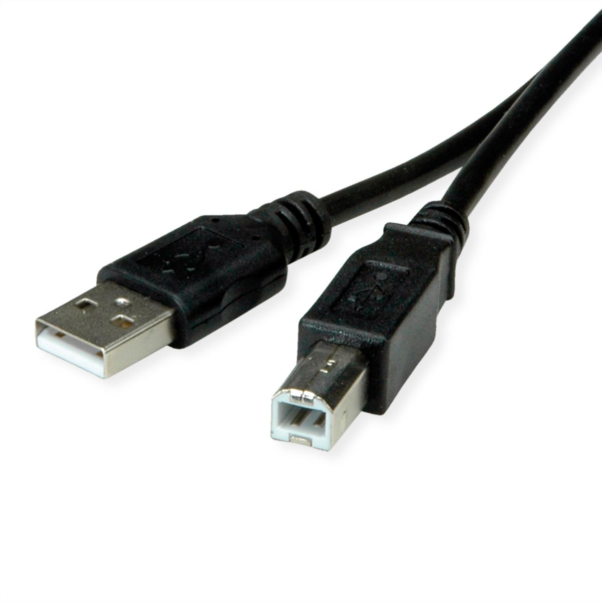 ROLINE RM Câble USB 2.0, type A-B, noir, 0,8 m
