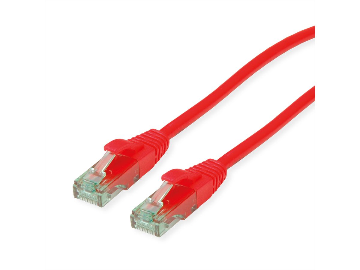 ROLINE RM Patchkabel Cat.6A UTP, rot, 0,3 m
