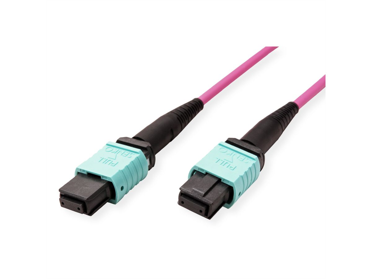 VALUE MPO-Trunk-Kabel 50/125µm OM4, MPO/MPO, TYPE A, violett, 3 m