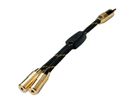 ROLINE GOLD 3,5mm Adapterkabel (1x ST, 2x BU), 0,15m