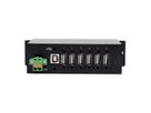 EXSYS EX-1596HMVS Hub métal USB 2.0 à 6 ports, protection de surtension 15KV ESD (rail DIN)