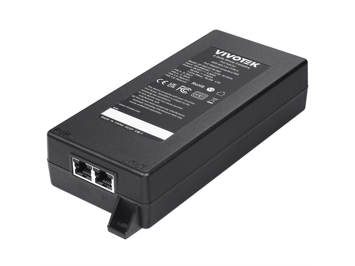 Vivotek PoE++ Power Network Injektor, 90W