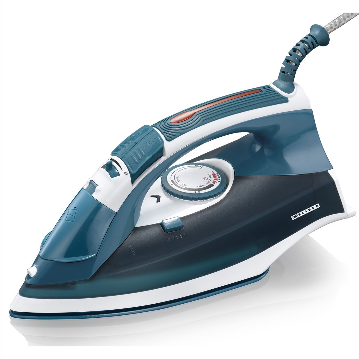 Melissa Fer à vapeur 16390052, avec semelle céramique, bleu, 2200W