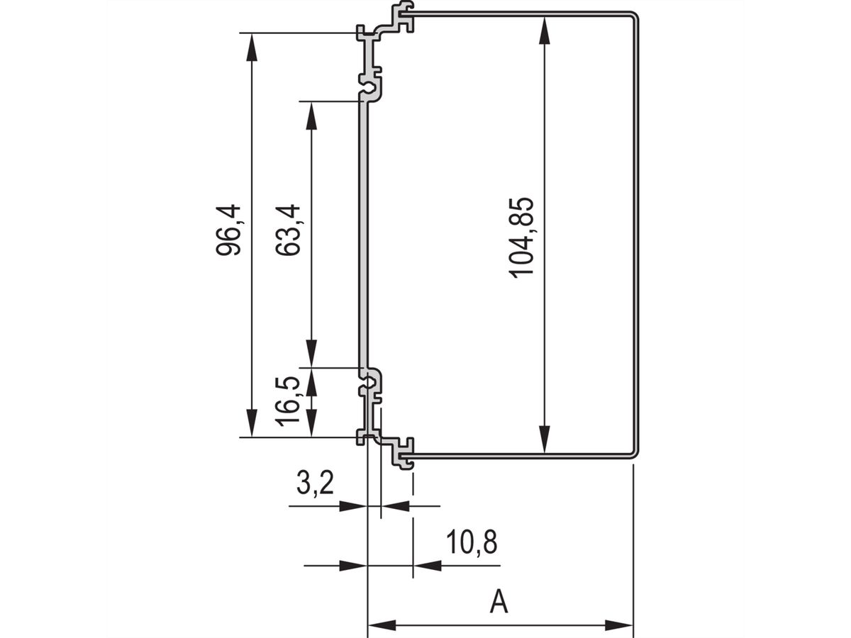 SCHROFF Frame Type Plug-In Unit PRO Kit, With Hood, blindé Version, 3 U, 10 HP, 227 mm