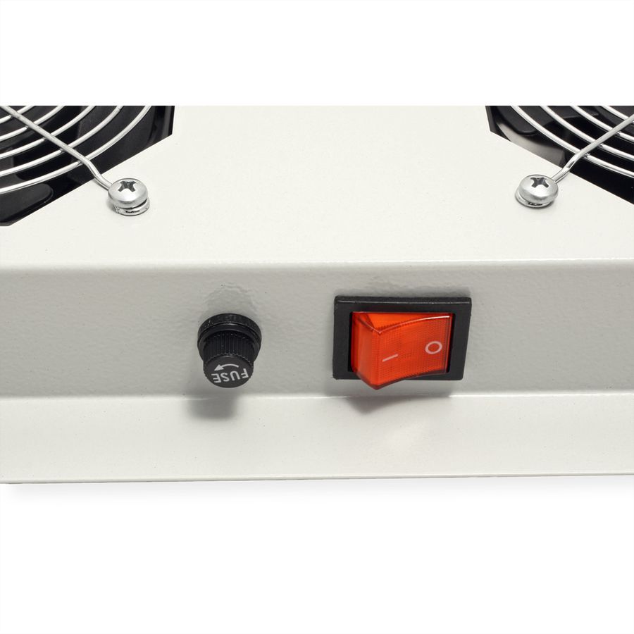 ROLINE 19-Zoll Dachlüftereinheit 6 Lüfter, Thermostat für Serverschrank grau