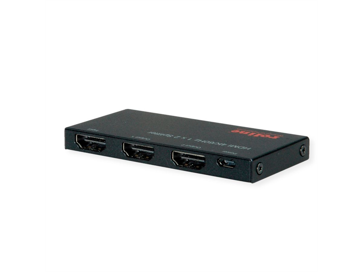 ROLINE Distributeur HDMI, Ultra Slim, double