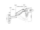 VALUE LCD-Arm, Wandmontage, 5 Gelenke, 17-32 Zoll, bis 8 kg, schwarz