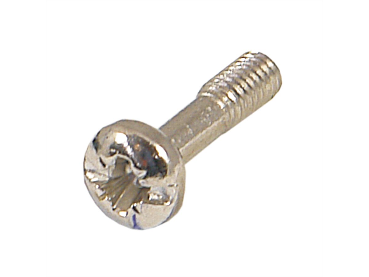 Vis à collerette de SCHROFF, empreinte transversale/fente (M2.5x11), acier nickelé