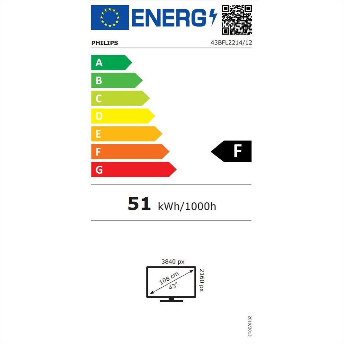 Philips Signage Display 43BFL2214/12, 43", UHD, 16/7, 350cd/m², Android