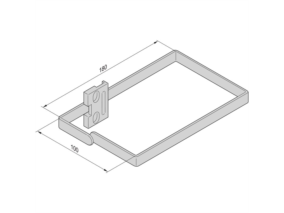 SCHROFF VARISTAR Kabelöse Stahl, 100x180, 4 St., an Holm (Schrankbreite 800 mm) oder 19''-Profil