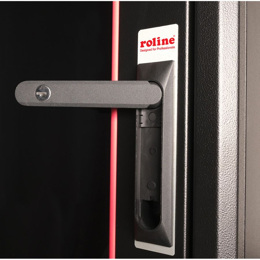ROLINE 19-Zoll Netzwerkschrank Basic 32 HE, 600x600 BxT Glastür schwarz