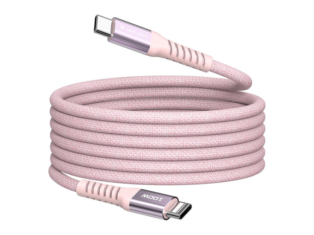 Verbatim Magnetic Cable USB-C 100W Pink