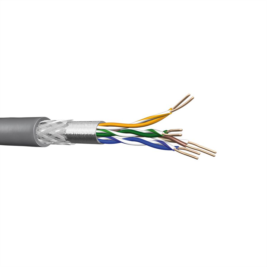 DRAKA UC300 HS24 Câble SF/UTP-H AWG24 gris, rouleau de 100m
