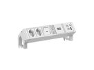 BACHMANN DESK2 white 2xCH 0° 1xSchalter 1xUSB A/C 22W 0,2m GST18,ws