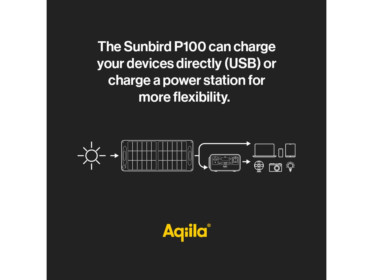 Aqiila Solarpanel Sunbird P100, 100W