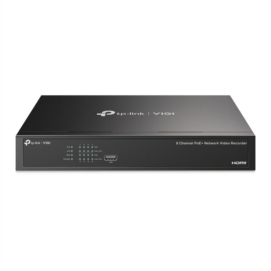 TP-Link NVR1008H-8MP NVR Enregistreur vidéo en réseau 8-CH, 8x PoE