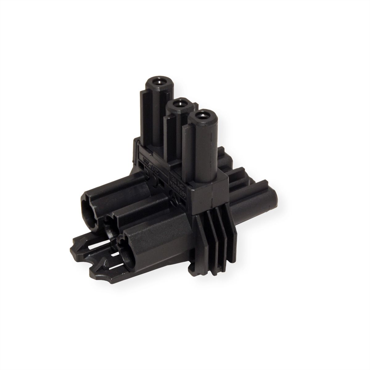 BACHMANN Bloc de distribution WIELAND GST18 1xIn/2xOut avec pattes de blocage, noir