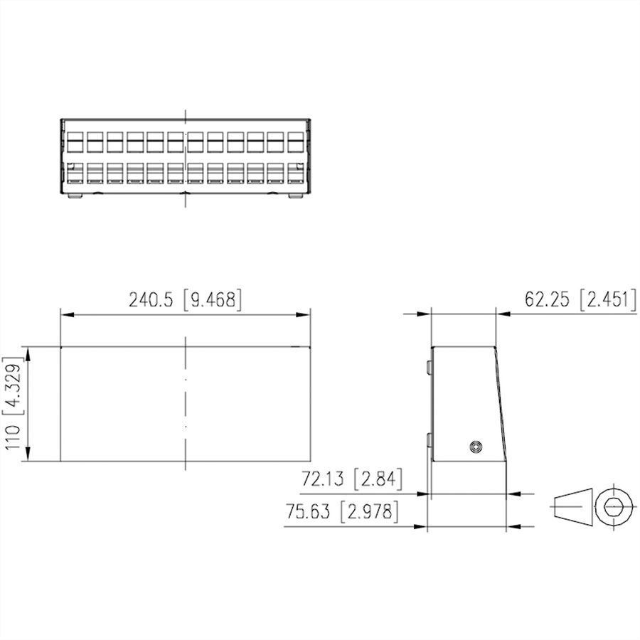 METZ CONNECT  Keystone boîtier en saillie 2x12 ports blanc pur, non équipé