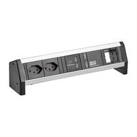 BACHMANN DESK 2xCH T13 90° 1xUSB 1xCM, SUISSE
