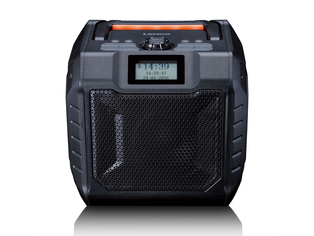 Lenco Baustellenradio, DAB+/FM, BT, IPX5,  35 Watt, 20Std Akku