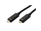 ROLINE USB 3.2 Gen 2 Kabel, AOC, C-C, ST/ST, 10Gbit/s, 4K60Hz, PD (Power Delivery) 60W, schwarz, 10 m